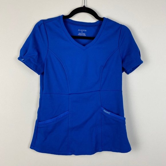 Jaanuu Tops Jaanuu Womens Princess Seams Vneck Scrub Top Size S